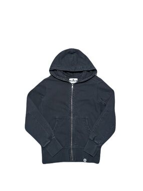 American Giant Heavyweight Black Full Zip Elbow Pad Hoodie Men’s Small